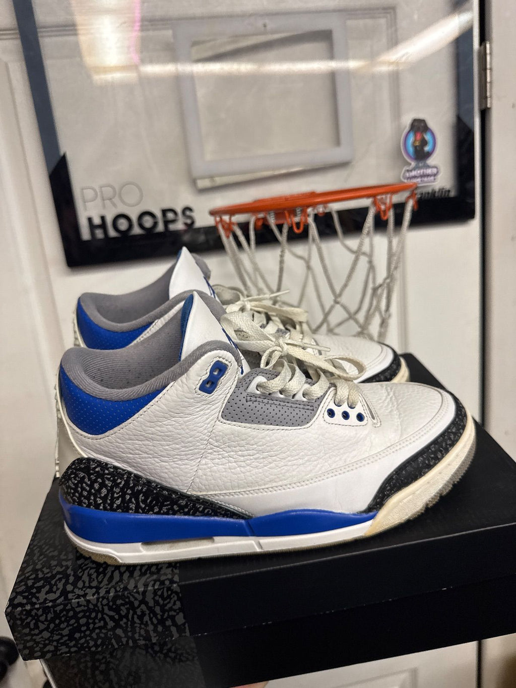 Jordan 3 Retro Racer Blue - Fairly Used, OG All