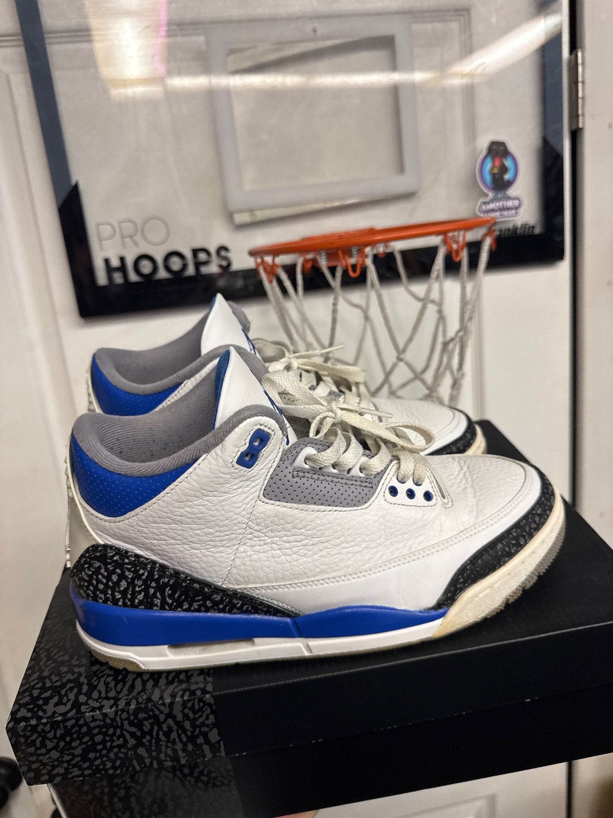 Jordan 3 Retro Racer Blue - Fairly Used, OG All