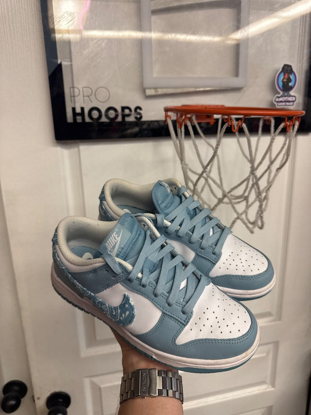 Nike Dunk Low Essential Paisley Pack Worn Blue (Women's) - Lightly Used, No Box