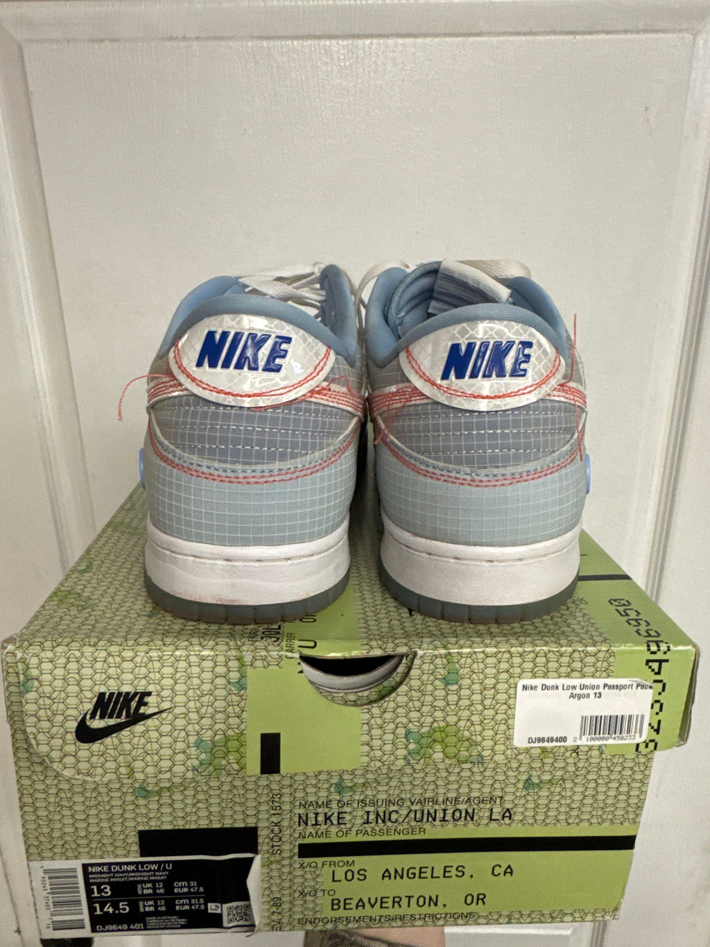 Nike Dunk Low Union Passport Pack Argon - Lightly Used, OG All