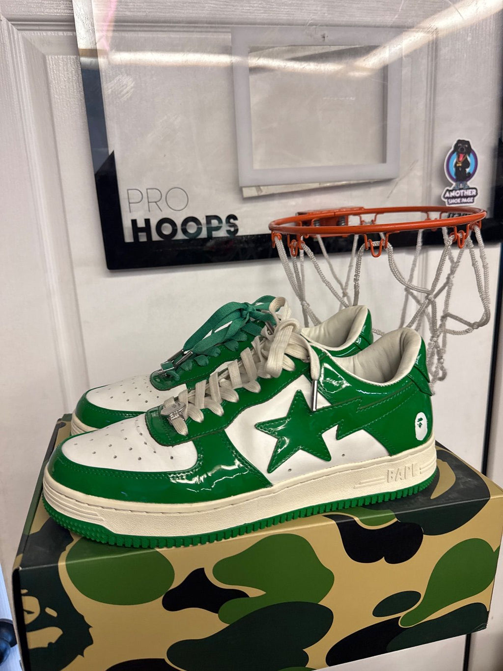 A Bathing Ape Bape Sta Low Green - Fairly Used, OG All