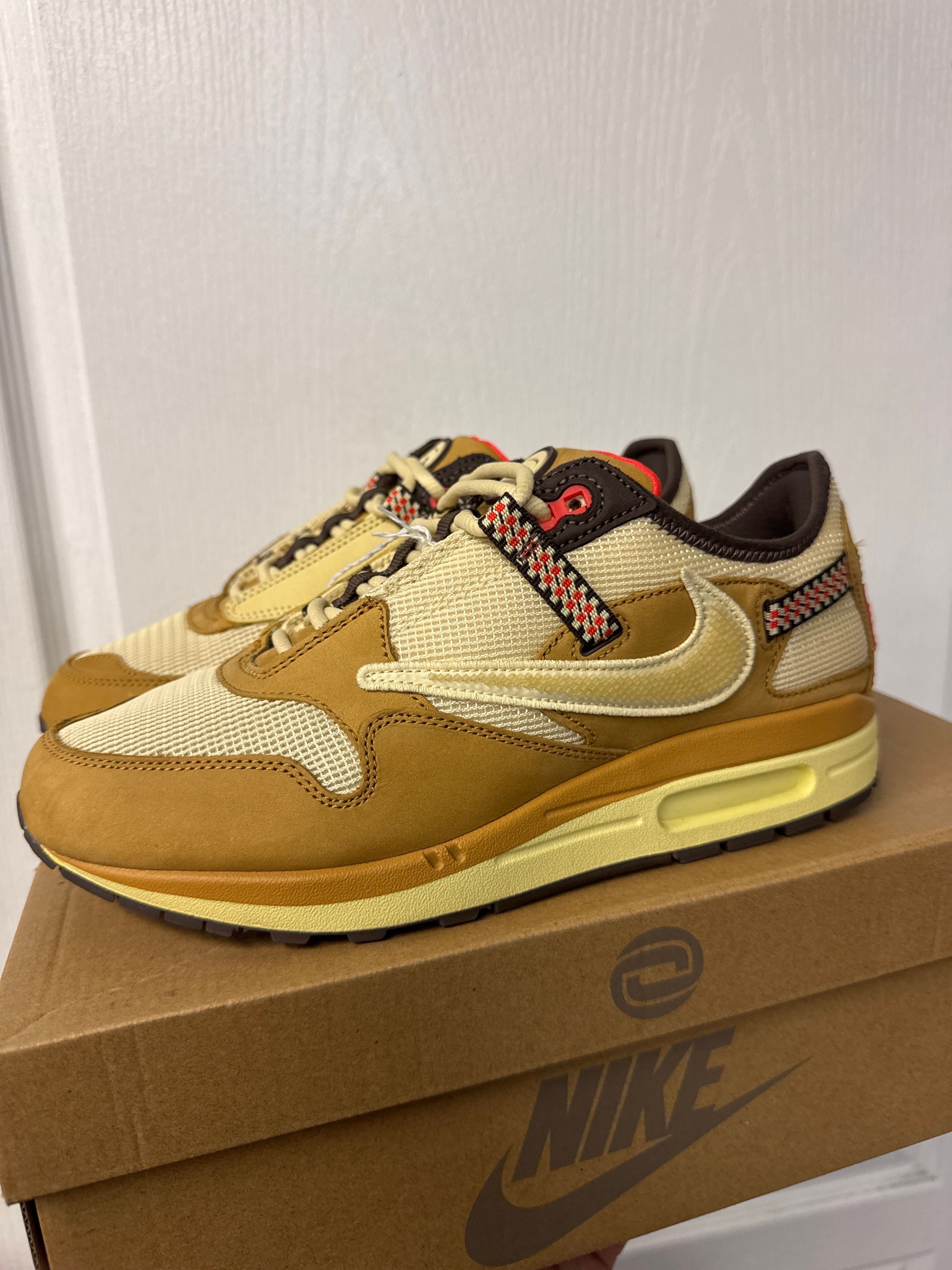 Nike Air Max 1 Travis Scott Cactus Jack Wheat Lemon Drop - Lightly Used, OG All