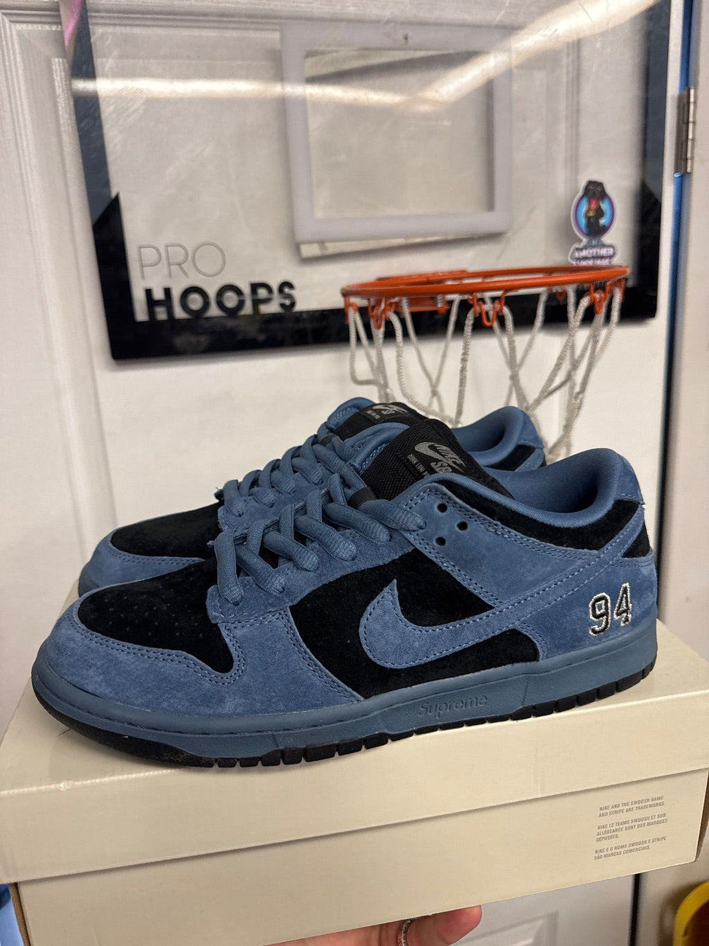 Nike SB Dunk Low Supreme 94 Ocean Fog - Lightly Used, OG All
