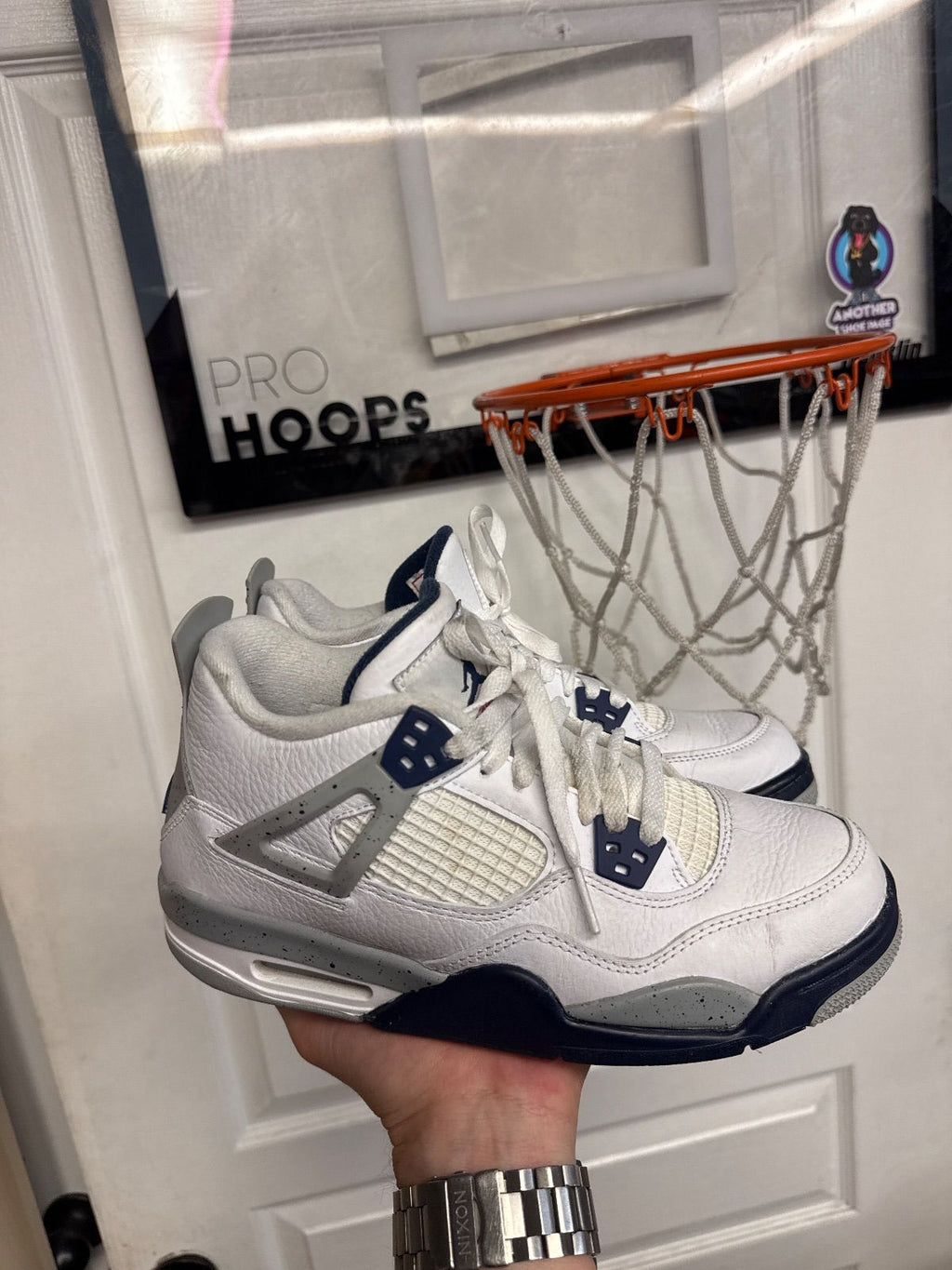 Jordan 4 Retro Midnight Navy (GS) - Lightly Used, No Box