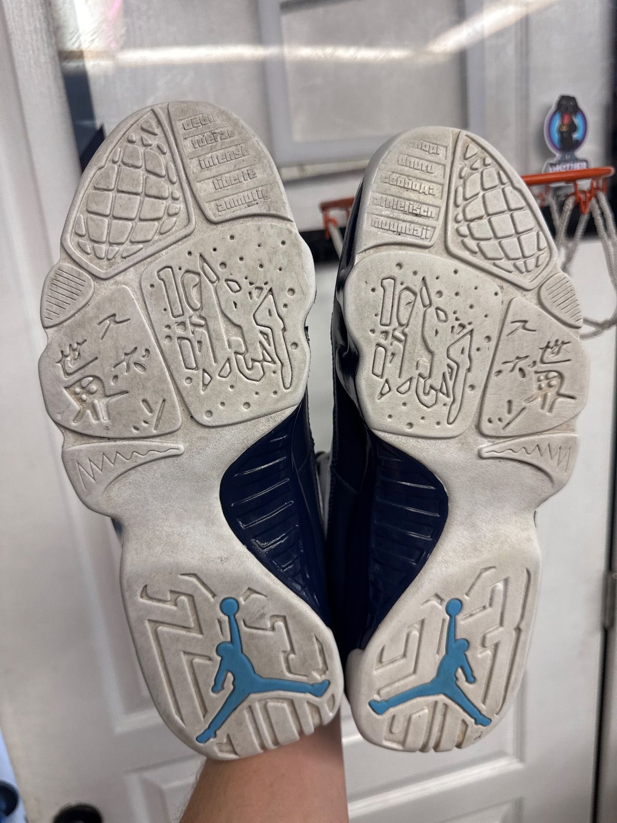 Jordan 9 Retro Pearl Blue - Lightly Used, Replacement Box
