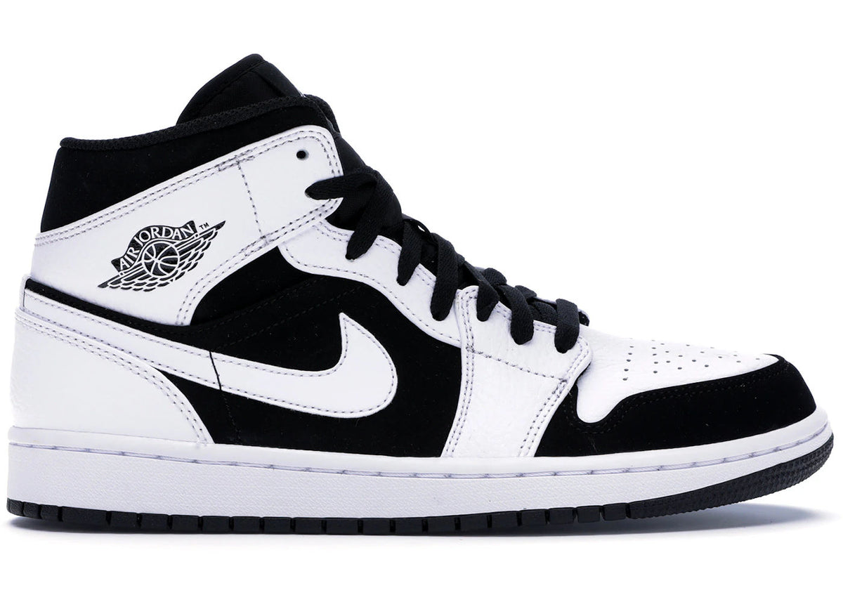 Jordan 1 Mid White Black - Lightly Used, OG All