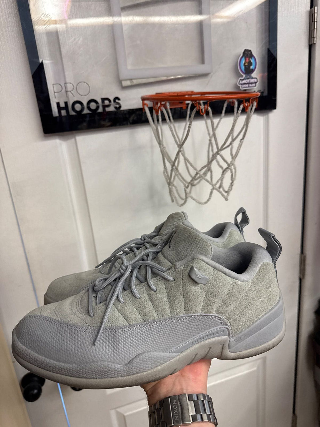 Jordan 12 Retro Low Wolf Grey - Lightly Used, No Box