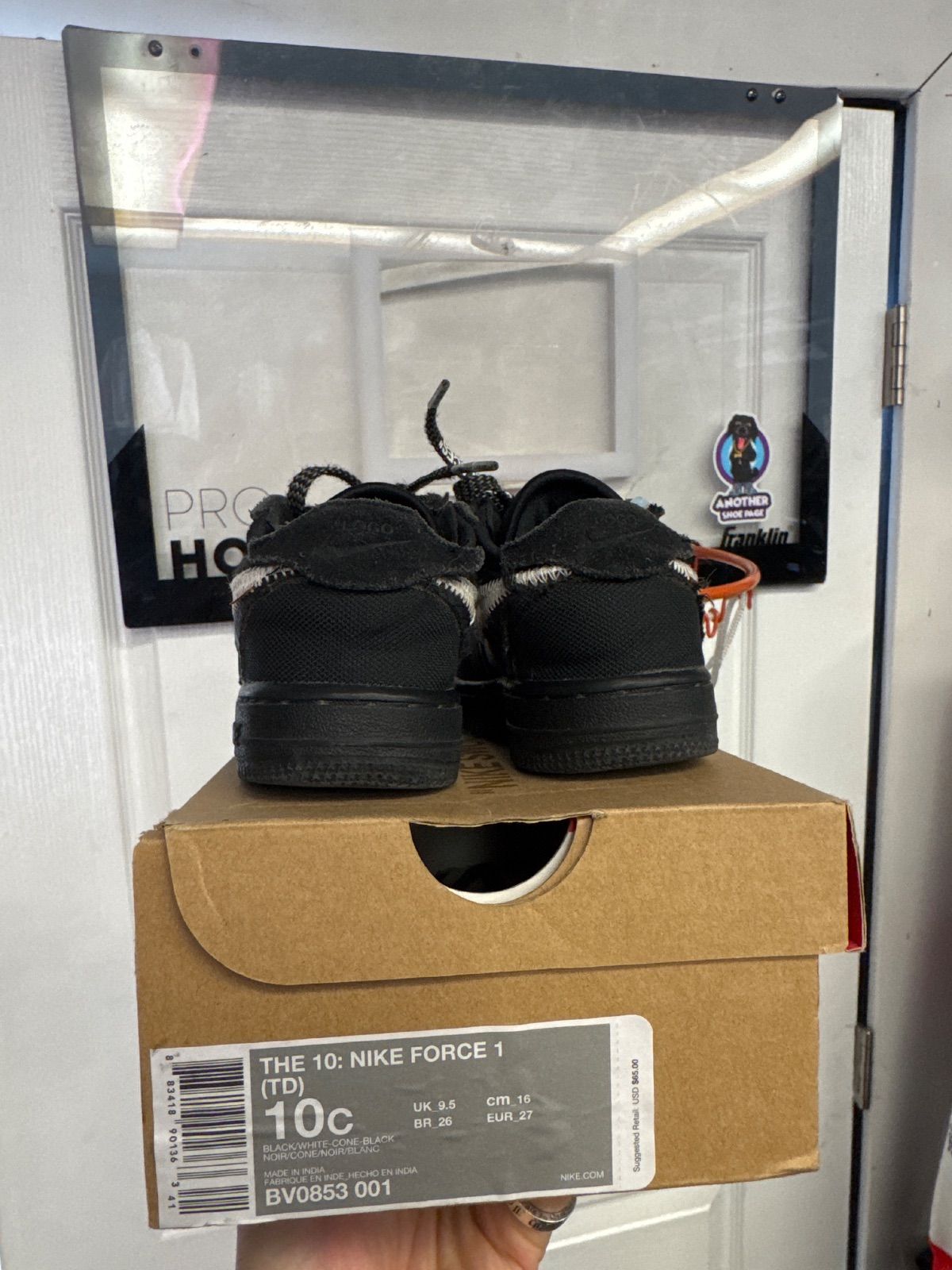 Nike Air Force 1 Low Off-White Black White (TD) - Used, OG all