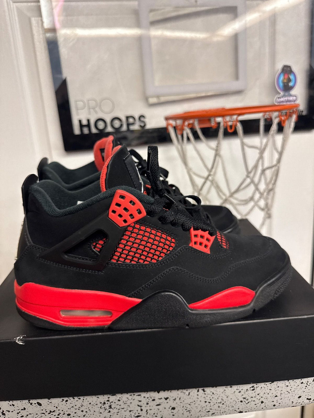 Jordan 4 Retro Red Thunder - Fairly Used, OG All