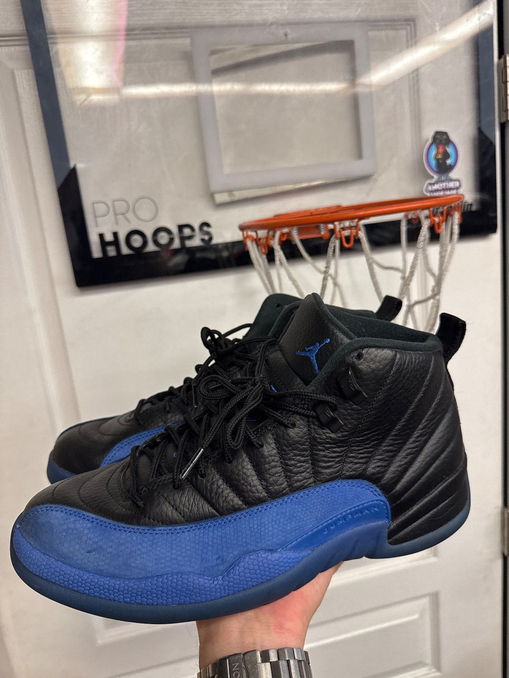 Jordan 12 Retro Black Game Royal - Lightly Used, No Box