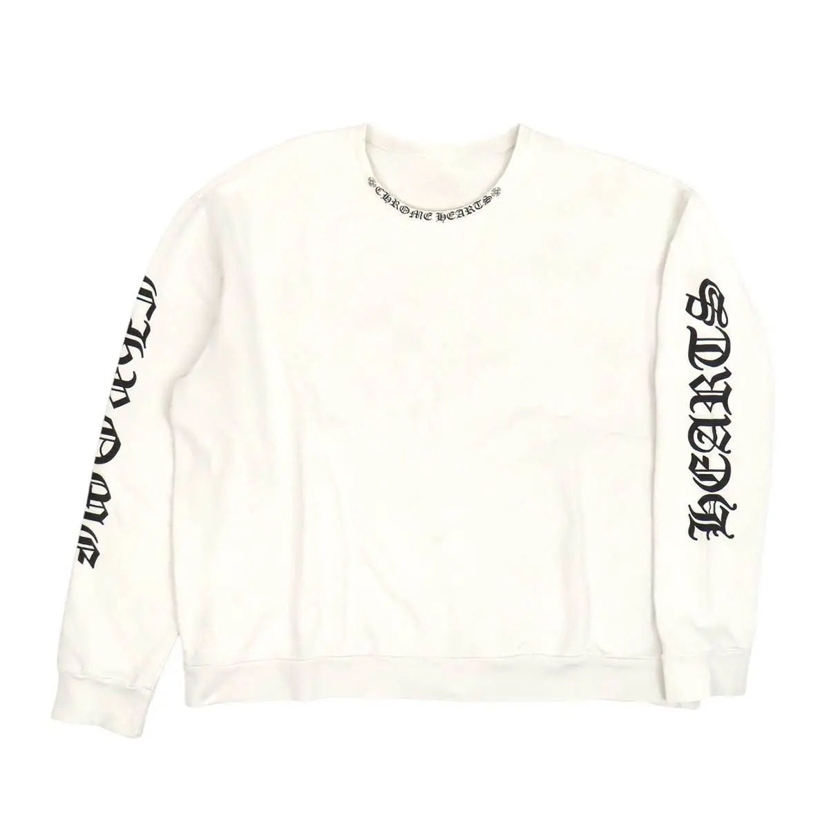 Chrome Hearts Neck Logo Crew Sweater White