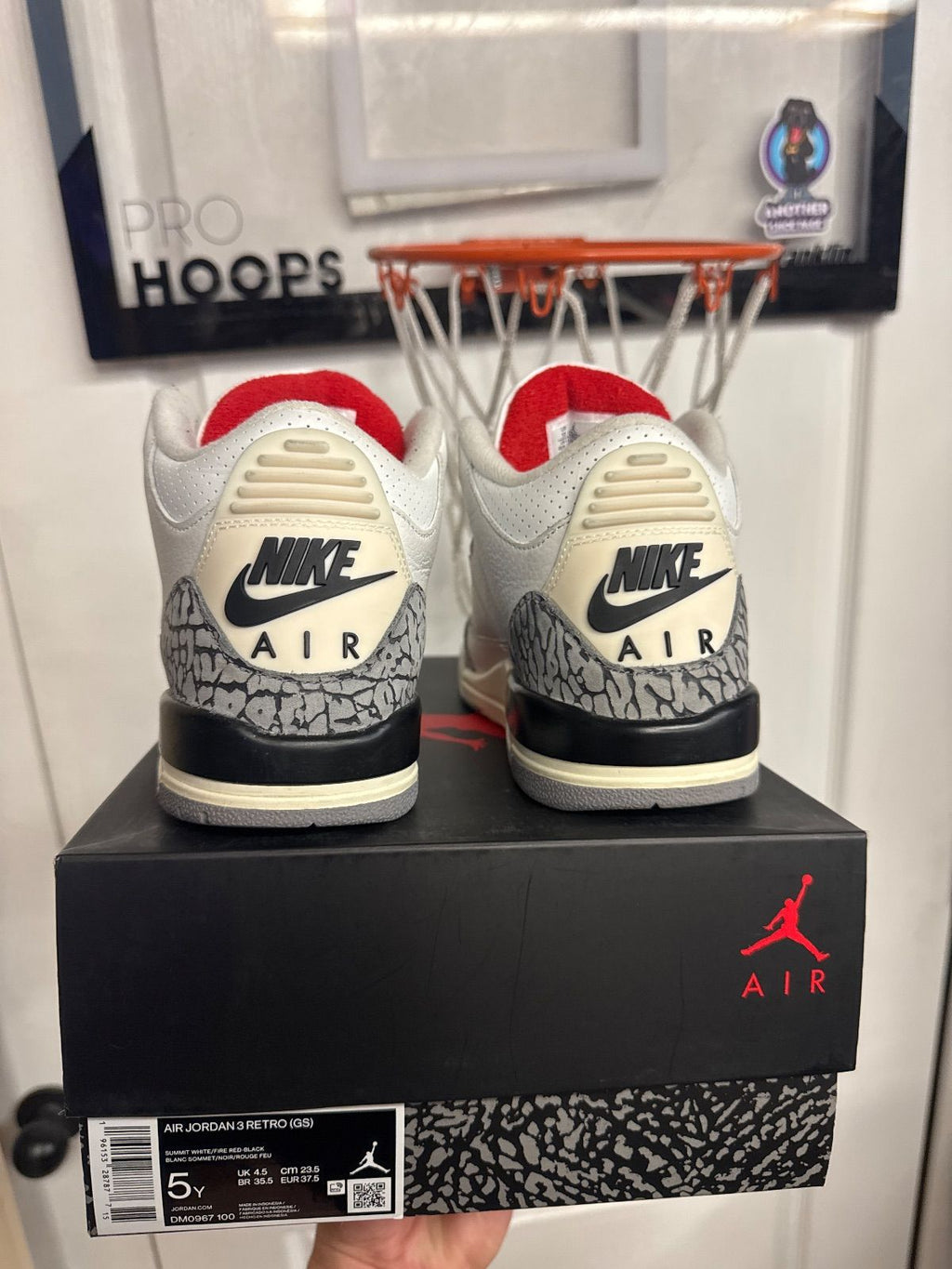 Jordan 3 Retro White Cement Reimagined (GS) - Lightly Used, OG All