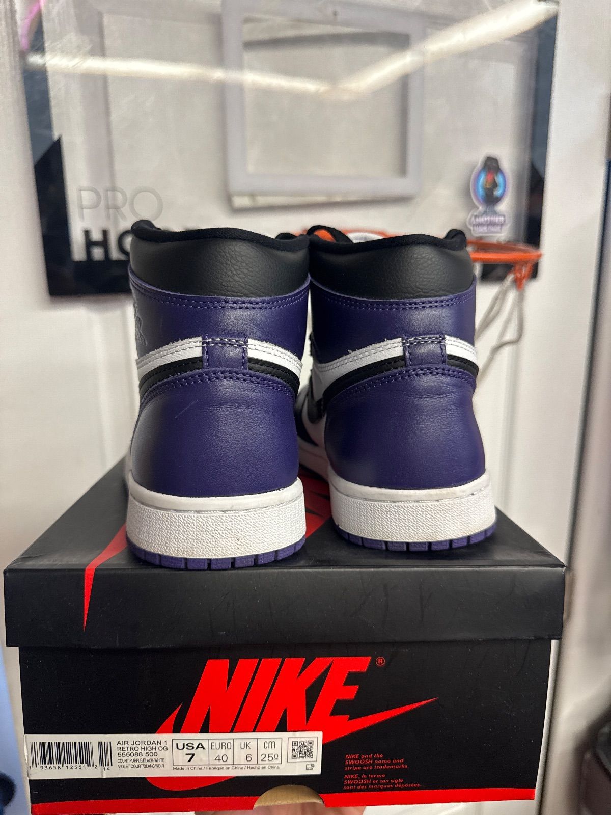 Jordan 1 Retro High Court Purple White - Lightly Used, OG All