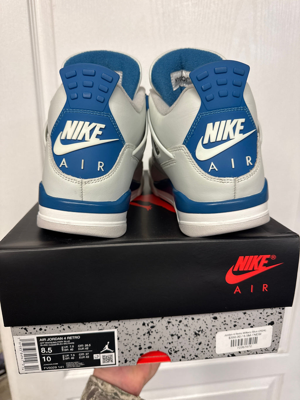 Jordan 4 Retro Military Blue (2024) - Lightly Used, OG All