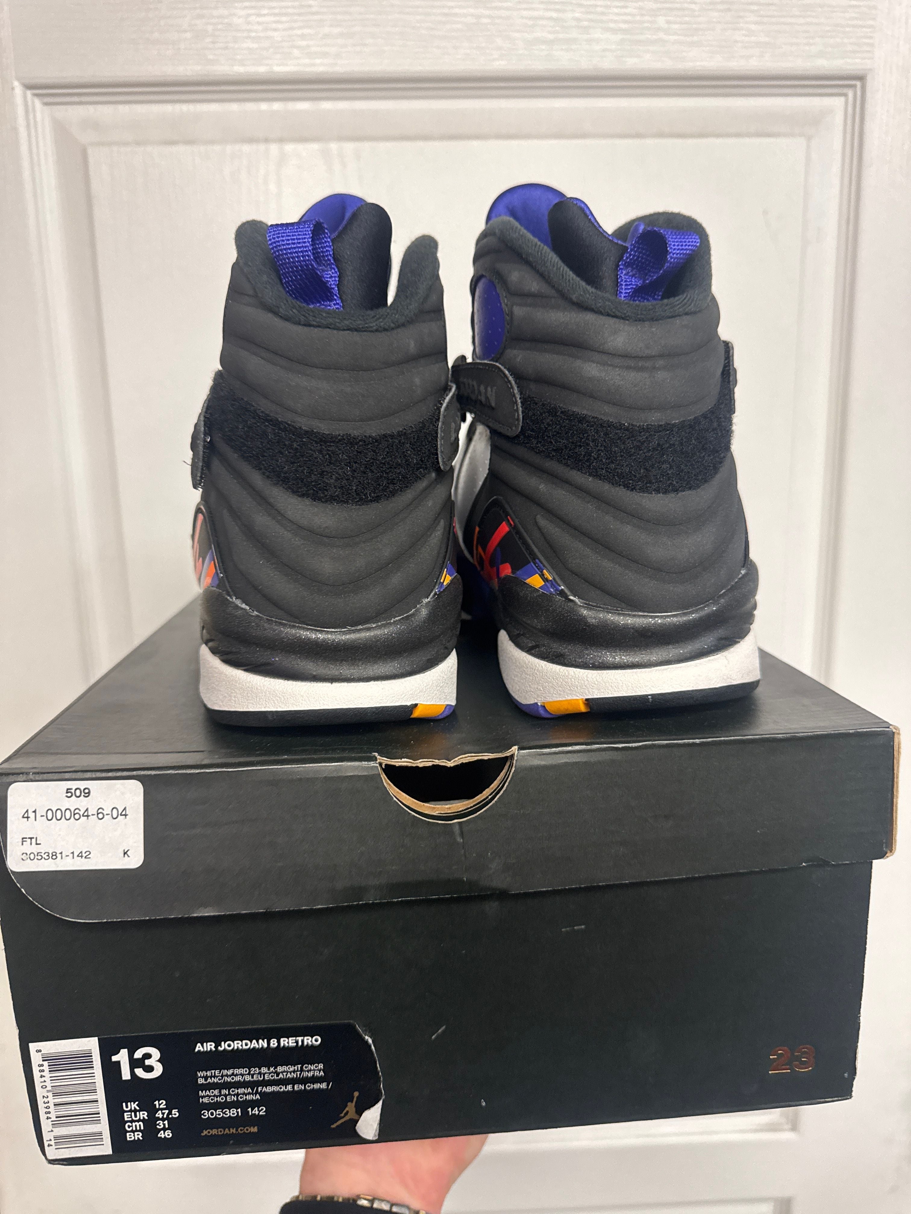 Jordan 8 Retro Three Peat - Lightly Used, OG All