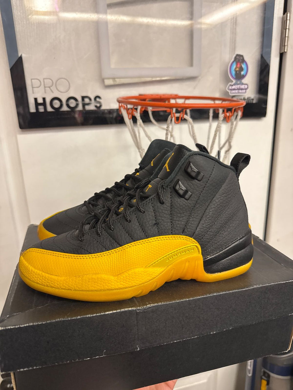 Jordan 12 Retro Black University Gold (GS) - Lightly Used, OG All