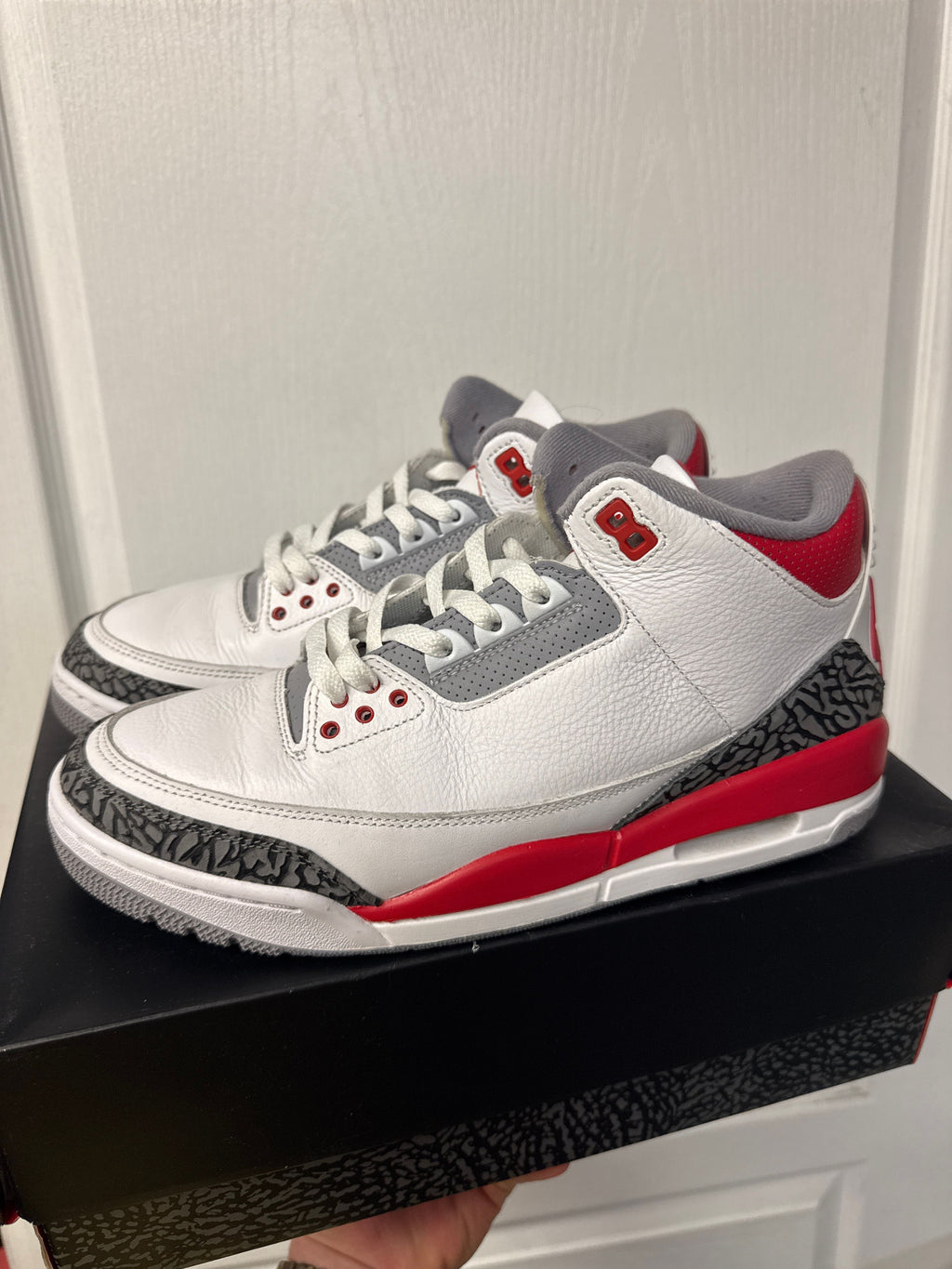 Jordan 3 Retro Fire Red (2022) - Lightly Used, OG All