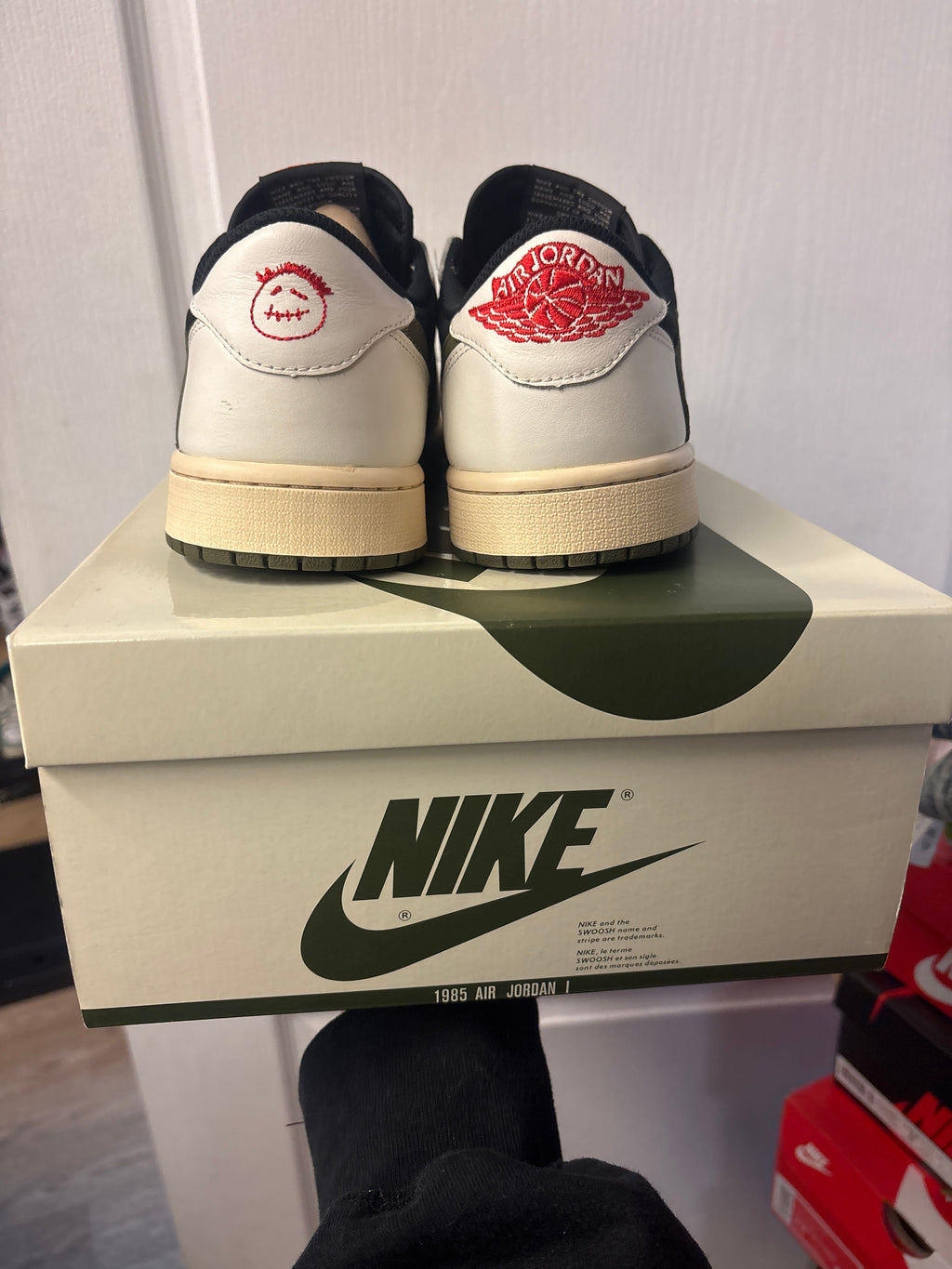 Jordan 1 Retro Low OG SP Travis Scott Olive (Women's) - Lightly Used, OG All