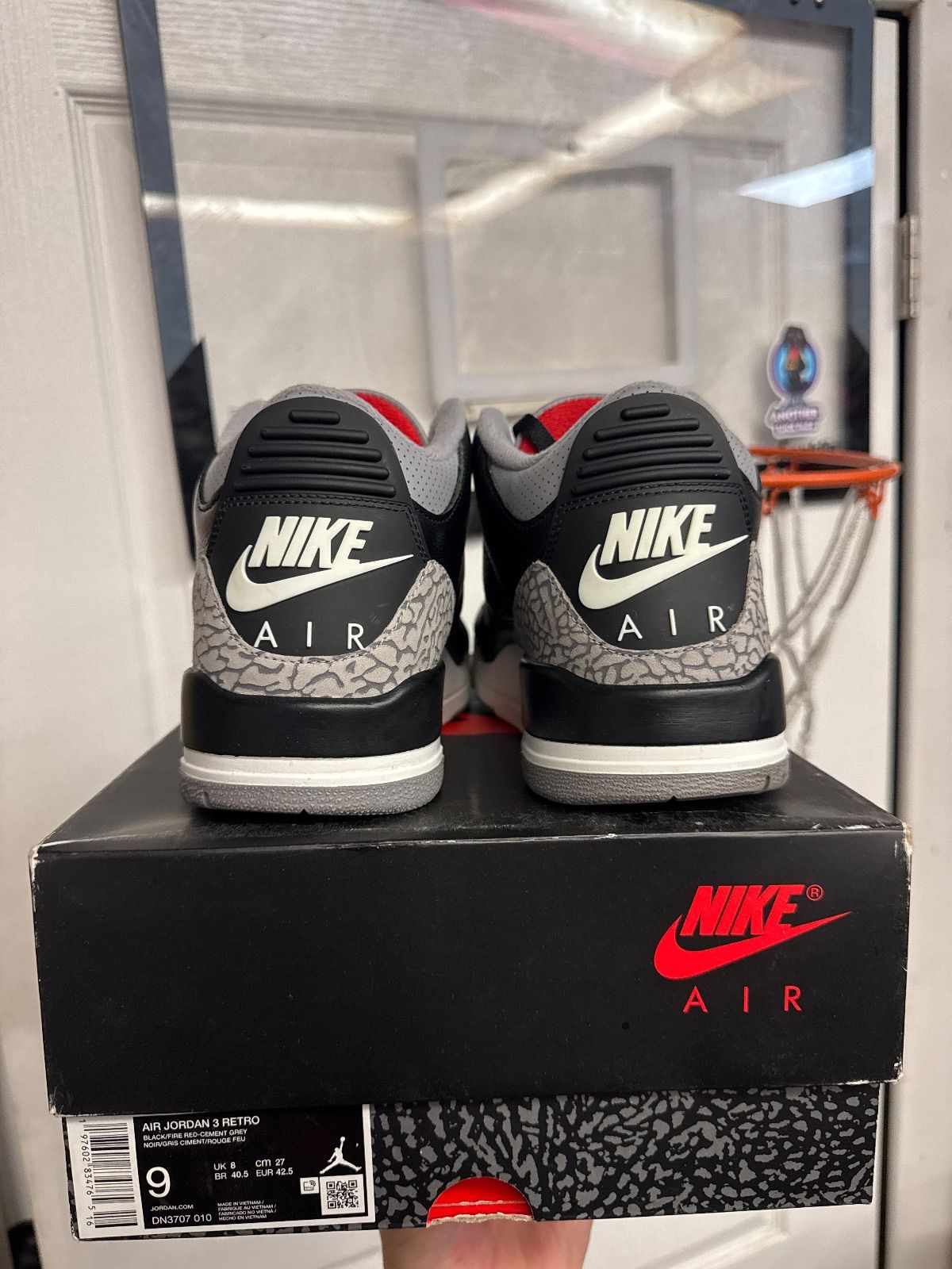 Jordan 3 Retro OG Black Cement (2024) - Lightly Used, OG All
