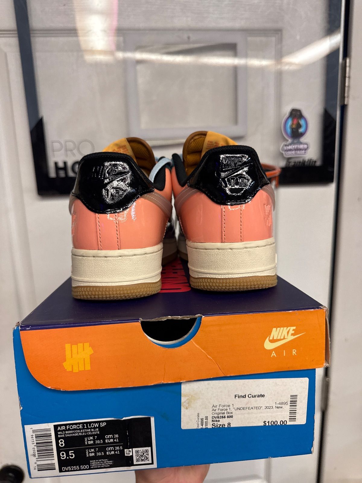 Nike Air Force 1 Low SP Undefeated Multi-Patent Wild Berry - Lightly Used, OG All