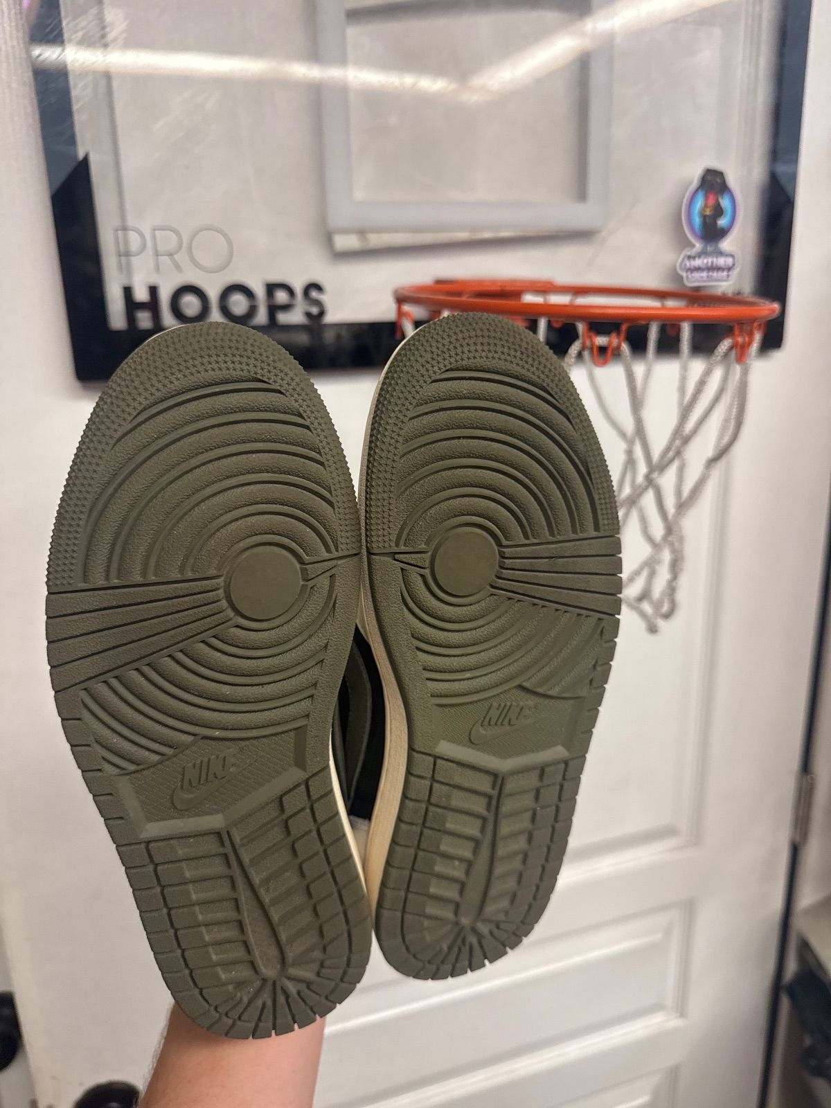 Jordan 1 Retro Low OG SP Travis Scott Olive (Women's) - Lightly Used, OG All