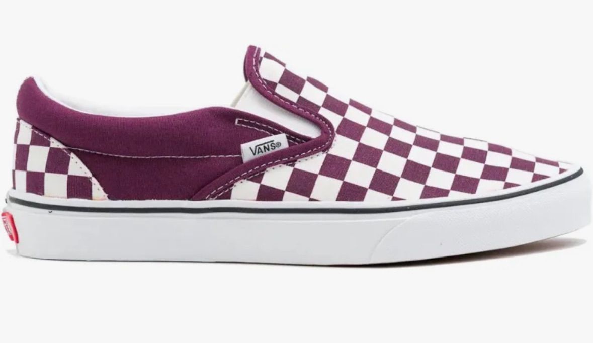 Vans Grape Wine Checkerboard Slip On