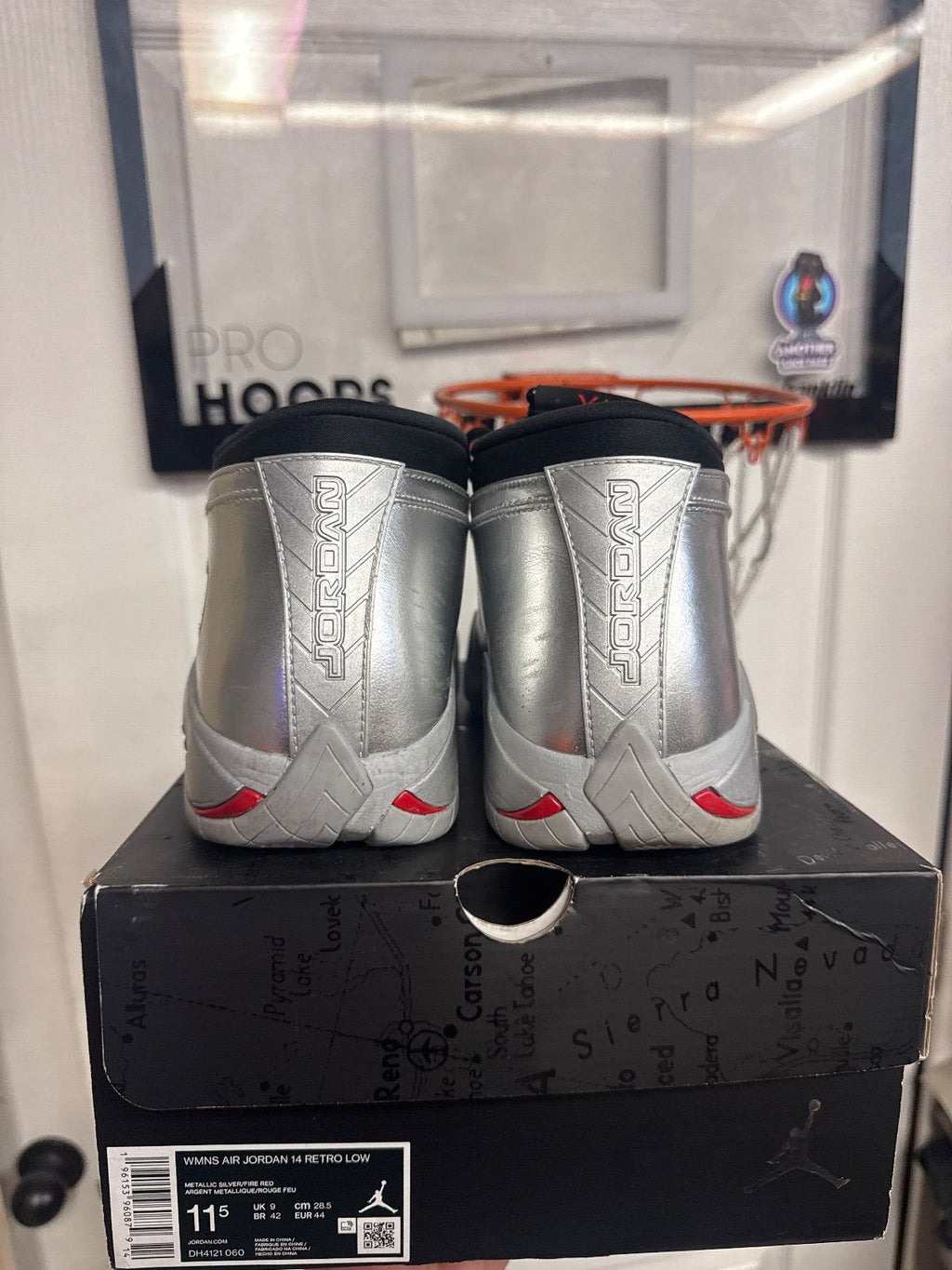Jordan 14 Retro Metallic Silver (Women's) - Lightly Used, OG All