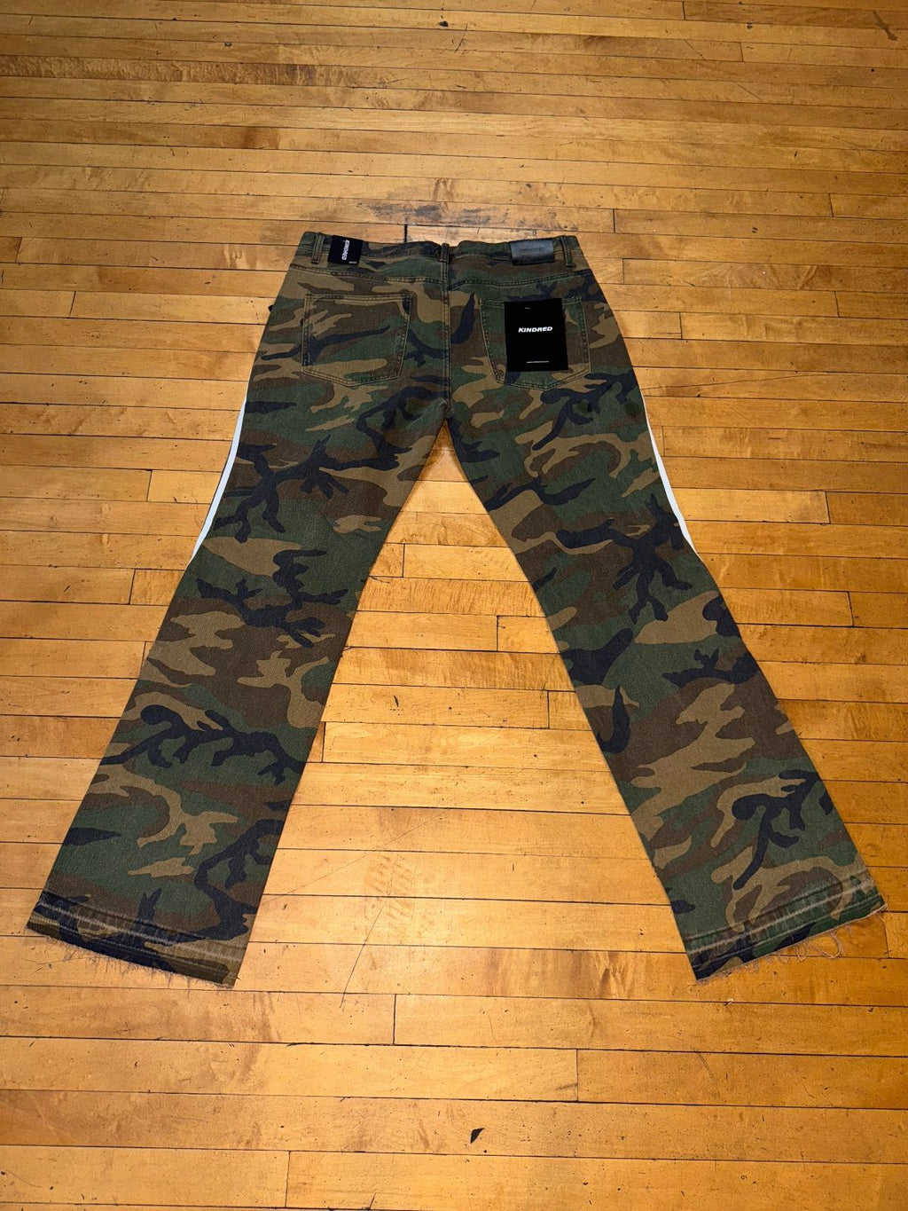 Kindred Camo Rhinestone Flare Jeans