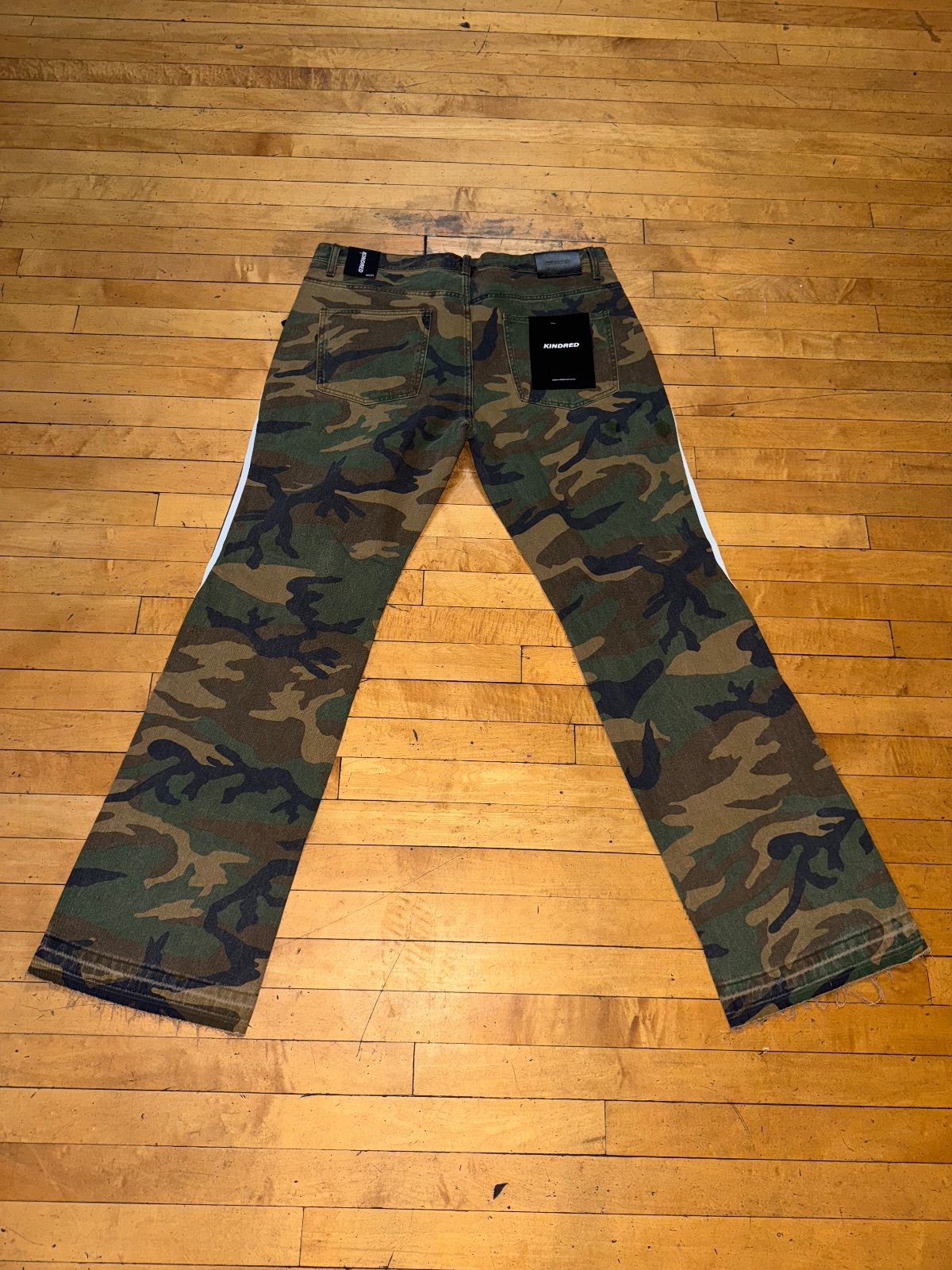 Kindred Camo Rhinestone Flare Jeans