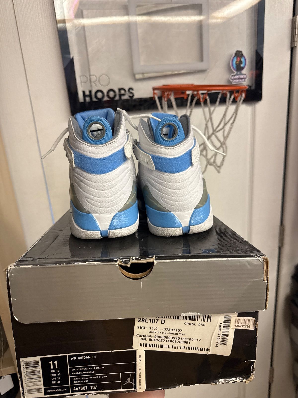 Jordan Air Jordan 8.0 White University Blue - Lightly Used, OG All