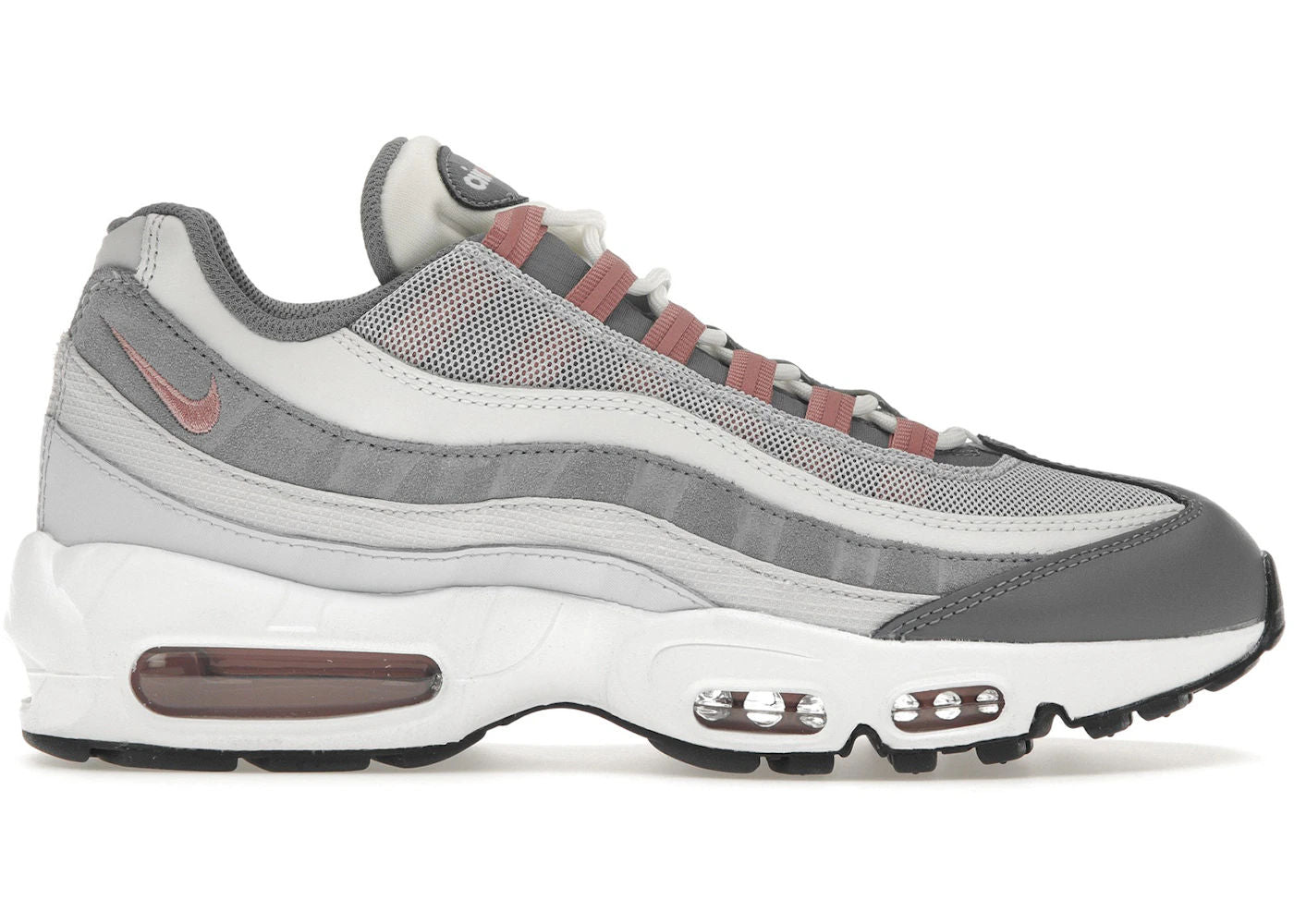 Nike Air Max 95 Vast Grey Red Stardust - Lightly Used, Replacement Box