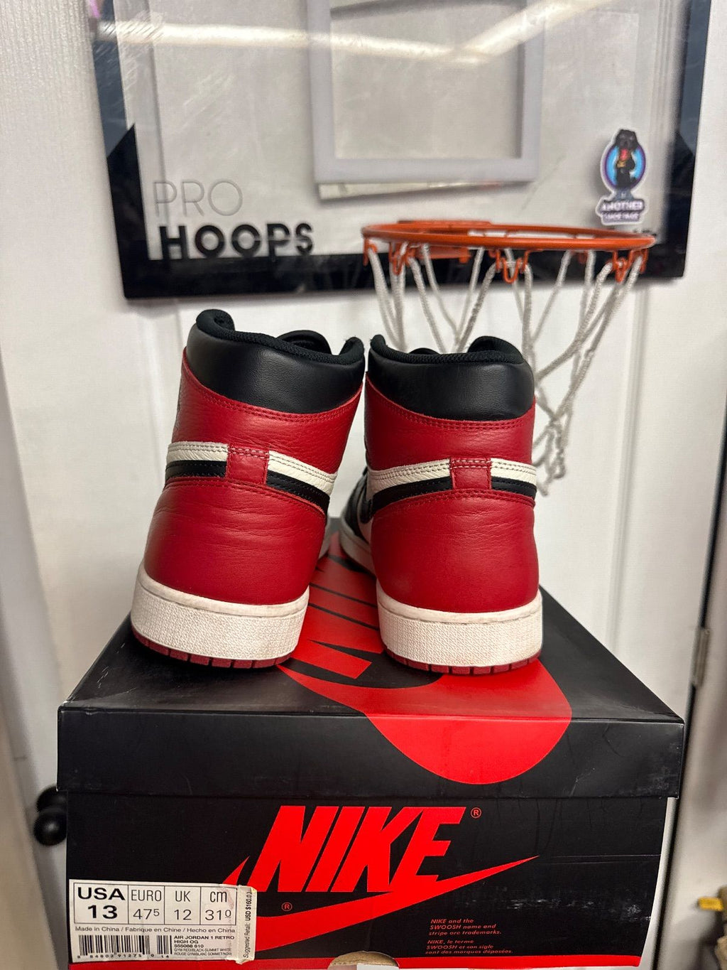 Jordan 1 Retro High Bred Toe - Lightly Used, OG All Besides Red Laces
