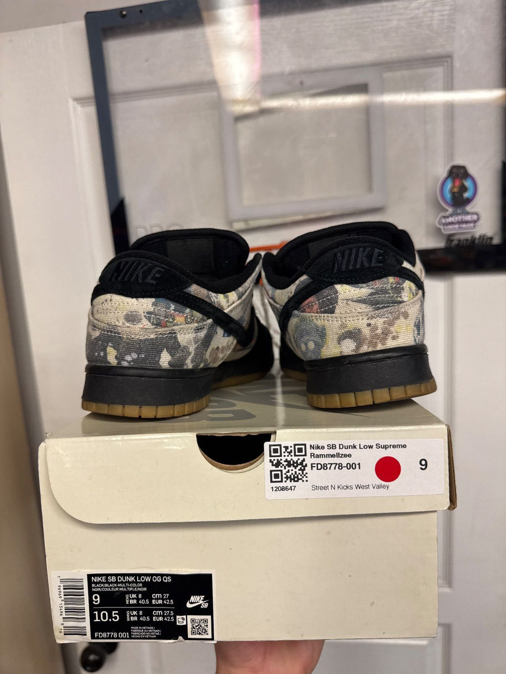 Nike SB Dunk Low Supreme Rammellzee - Lightly Used, OG Box/Missing White Laces