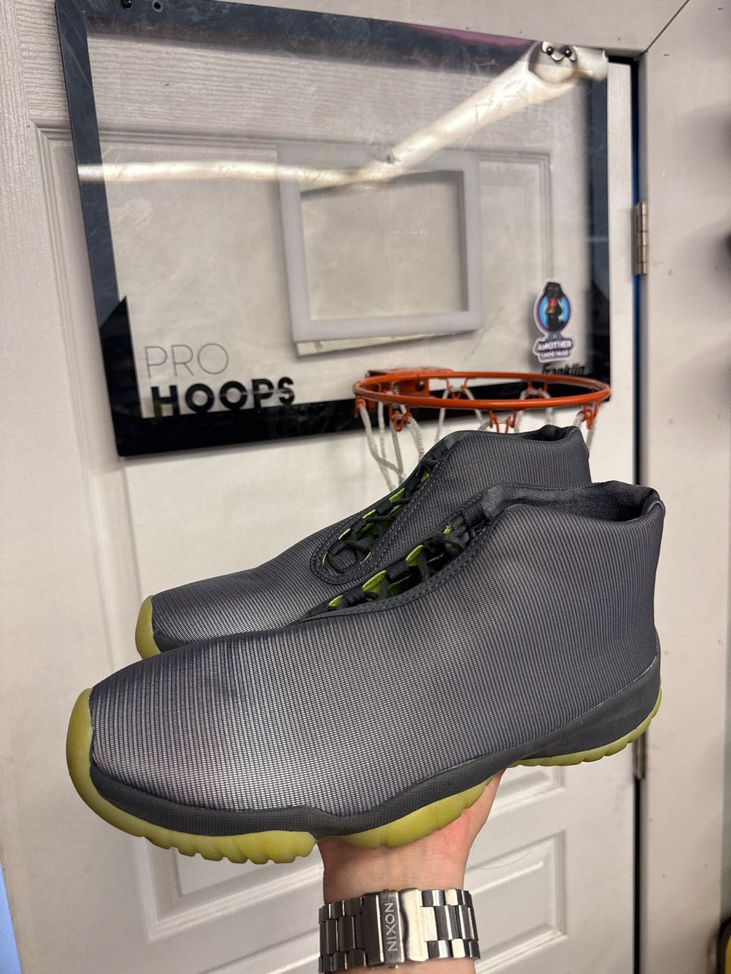 Jordan Future Dark Grey Volt - Lightly Used, No Box