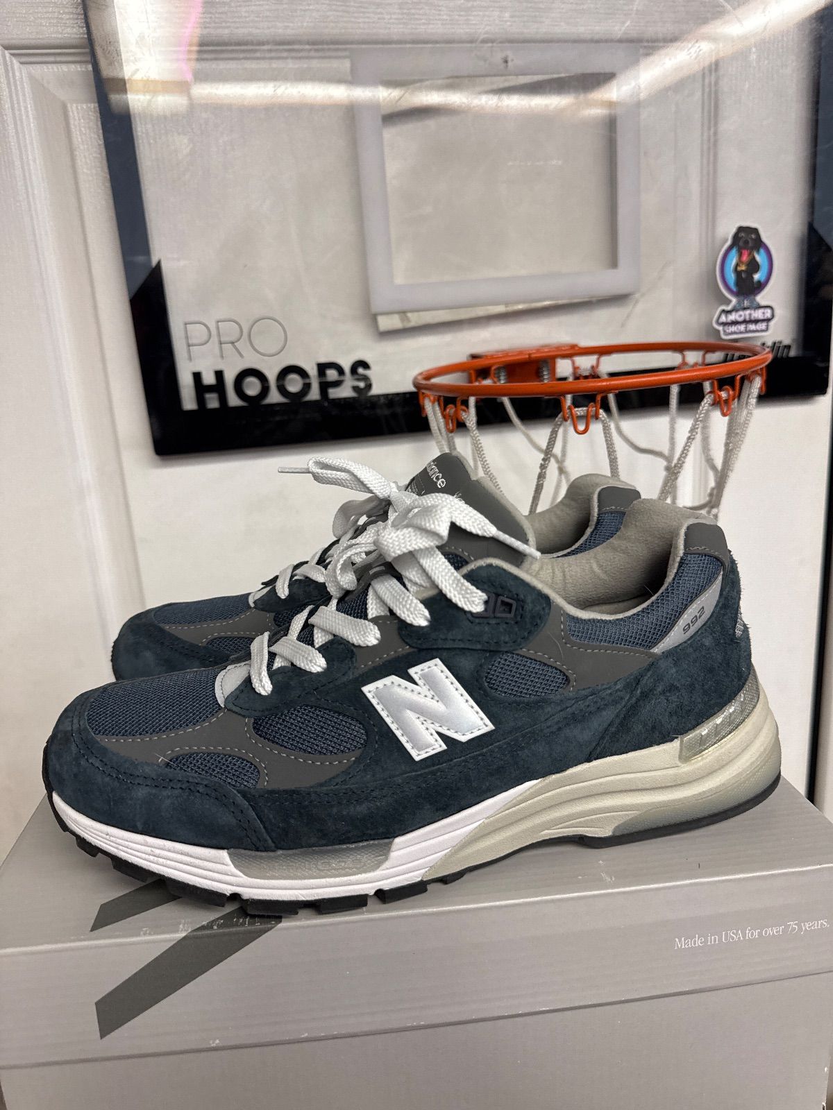 New Balance 992 MiUSA Navy - Lightly Used, OG All