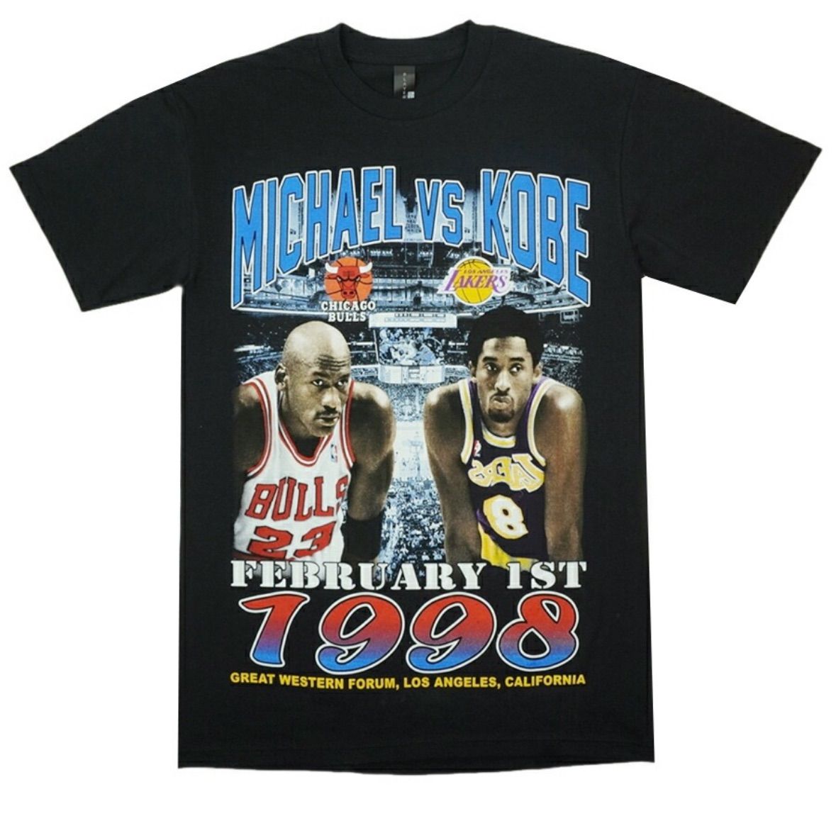 Michael Vs Kobe Graphic Tee Black
