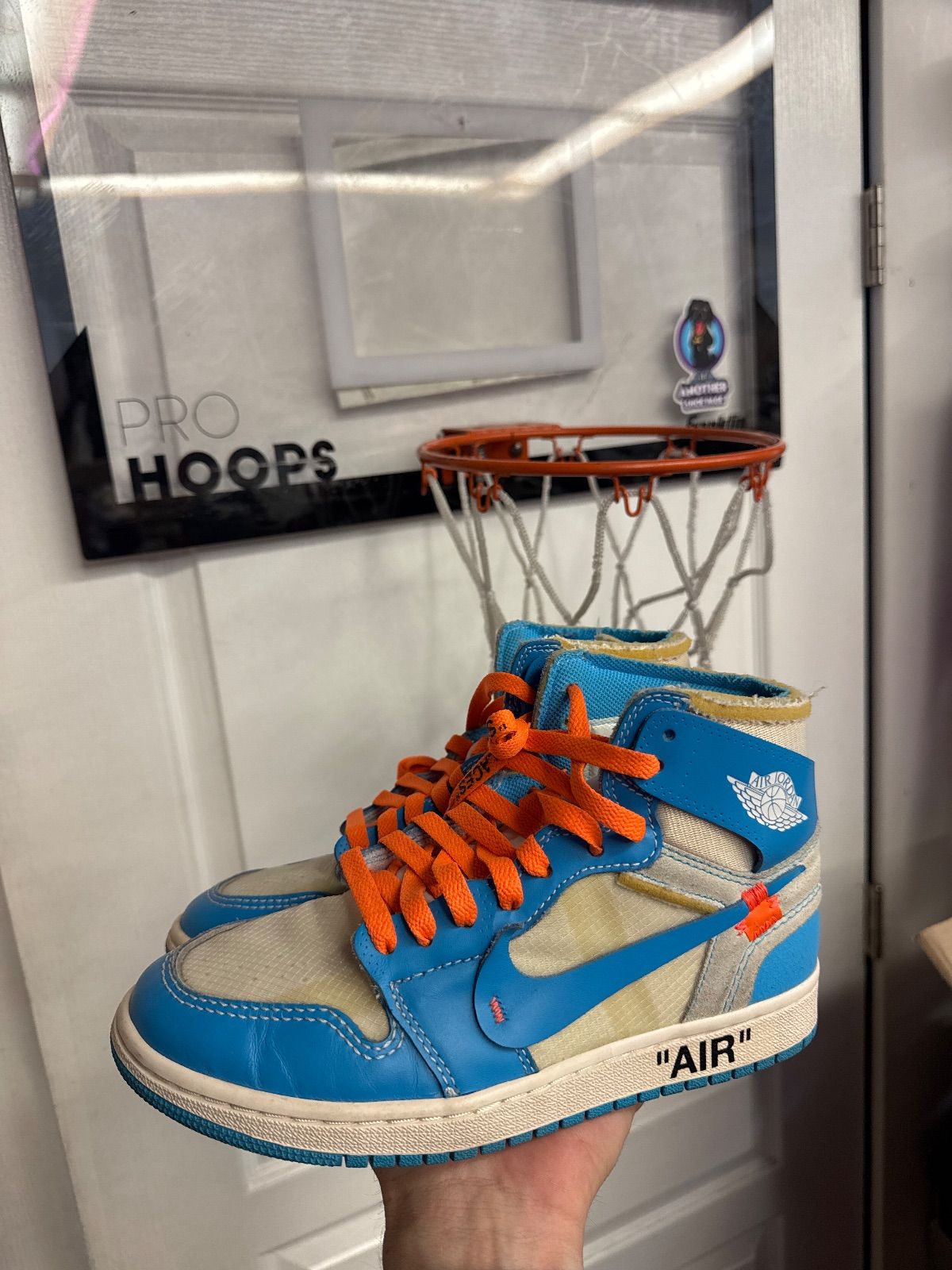 Jordan 1 Retro High Off-White University Blue - Fairly Used, No Box/No Extras