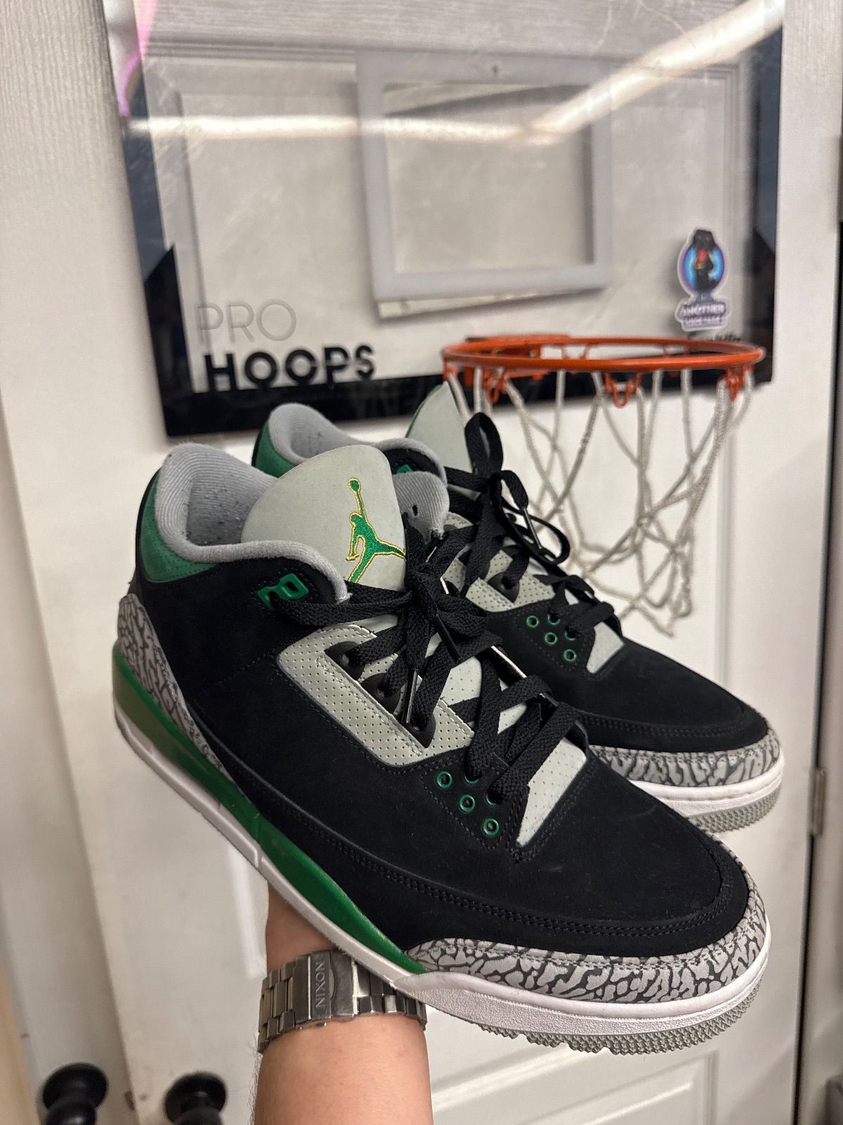 Jordan 3 Retro Pine Green - Lightly Used, No Box