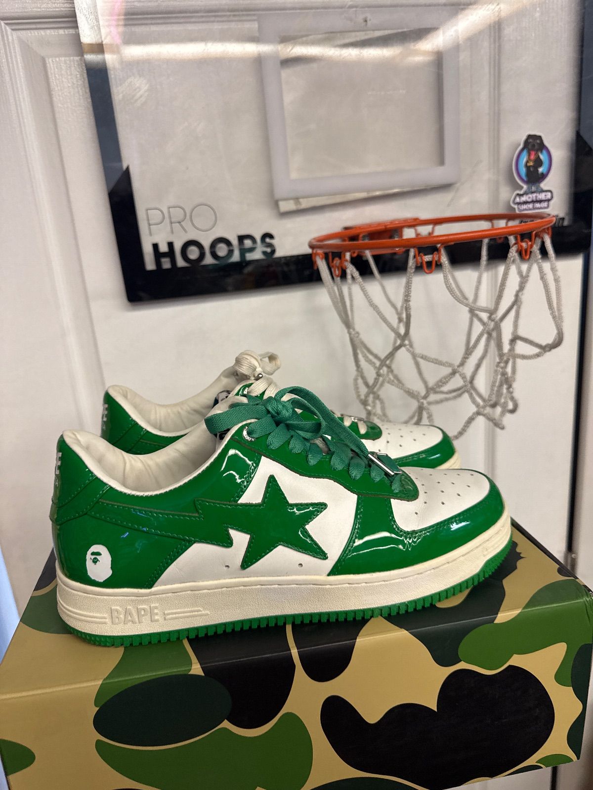 A Bathing Ape Bape Sta Low Green - Fairly Used, OG All