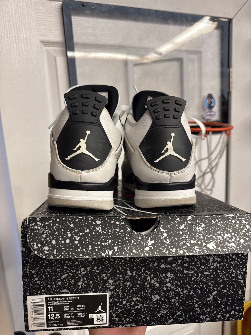 Jordan 4 Retro Military Black - Lightly Used, OG All