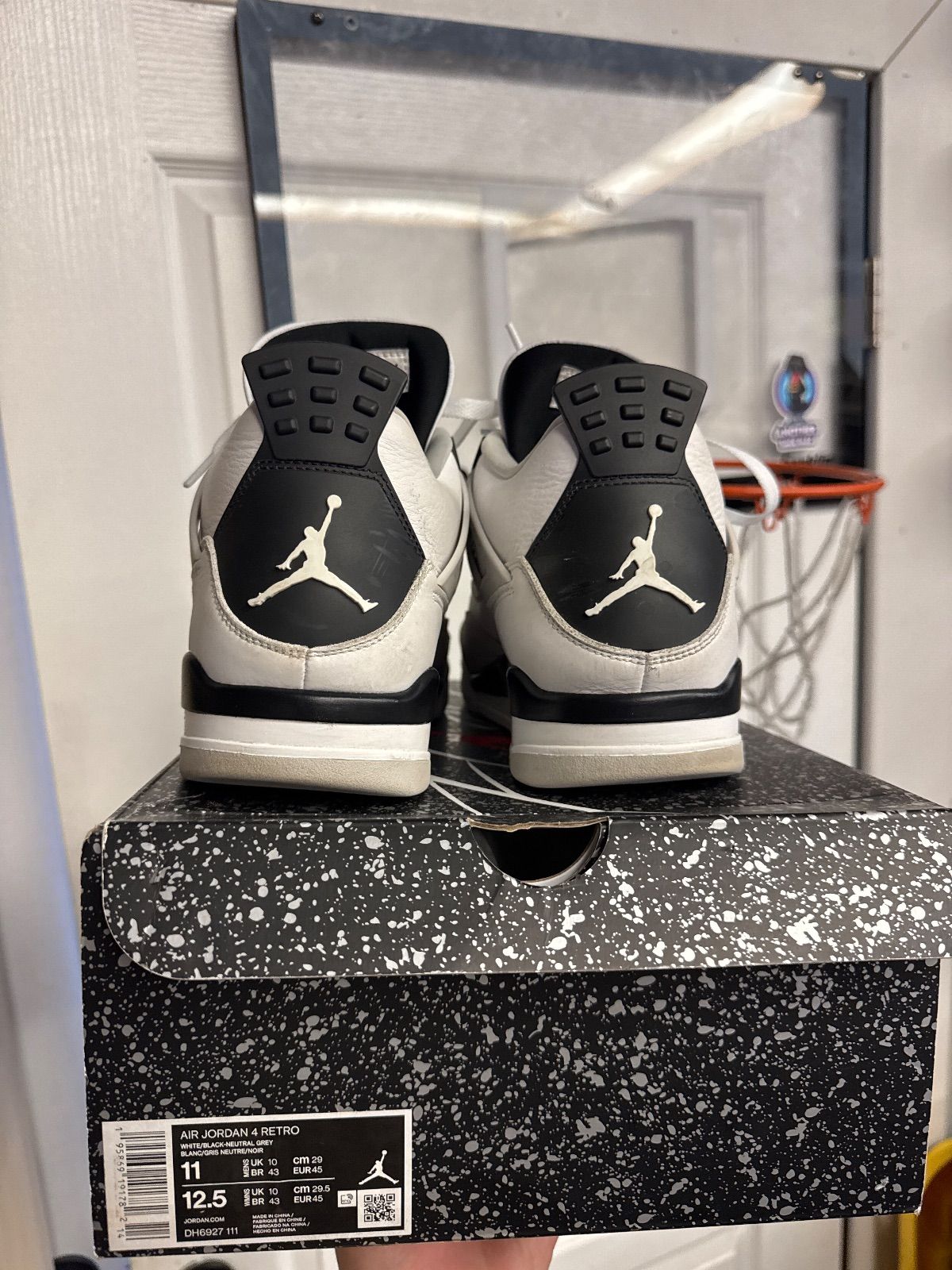 Jordan 4 Retro Military Black - Lightly Used, OG All
