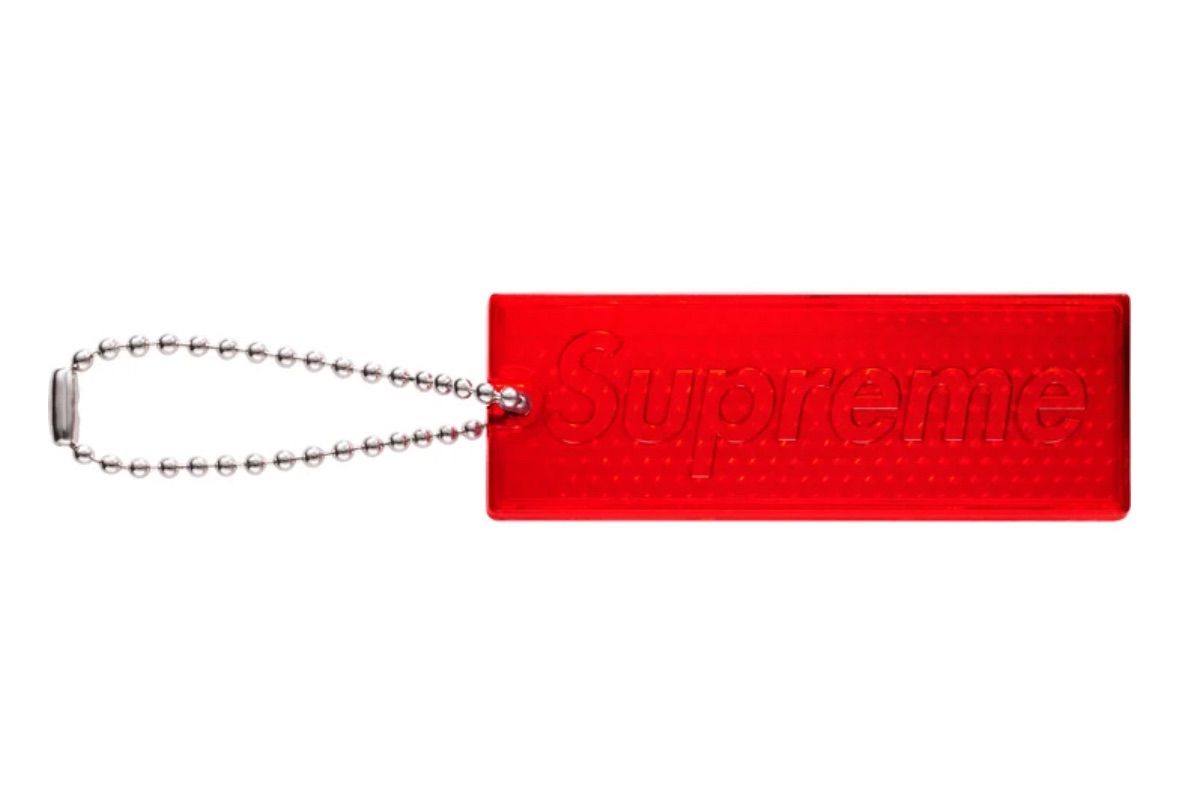 Supreme Reflective Keychain Red