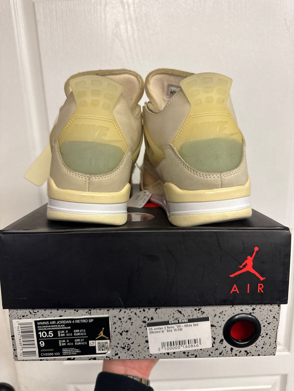 Jordan 4 Retro Off-White Sail (Women's) - Lightly Used, OG All