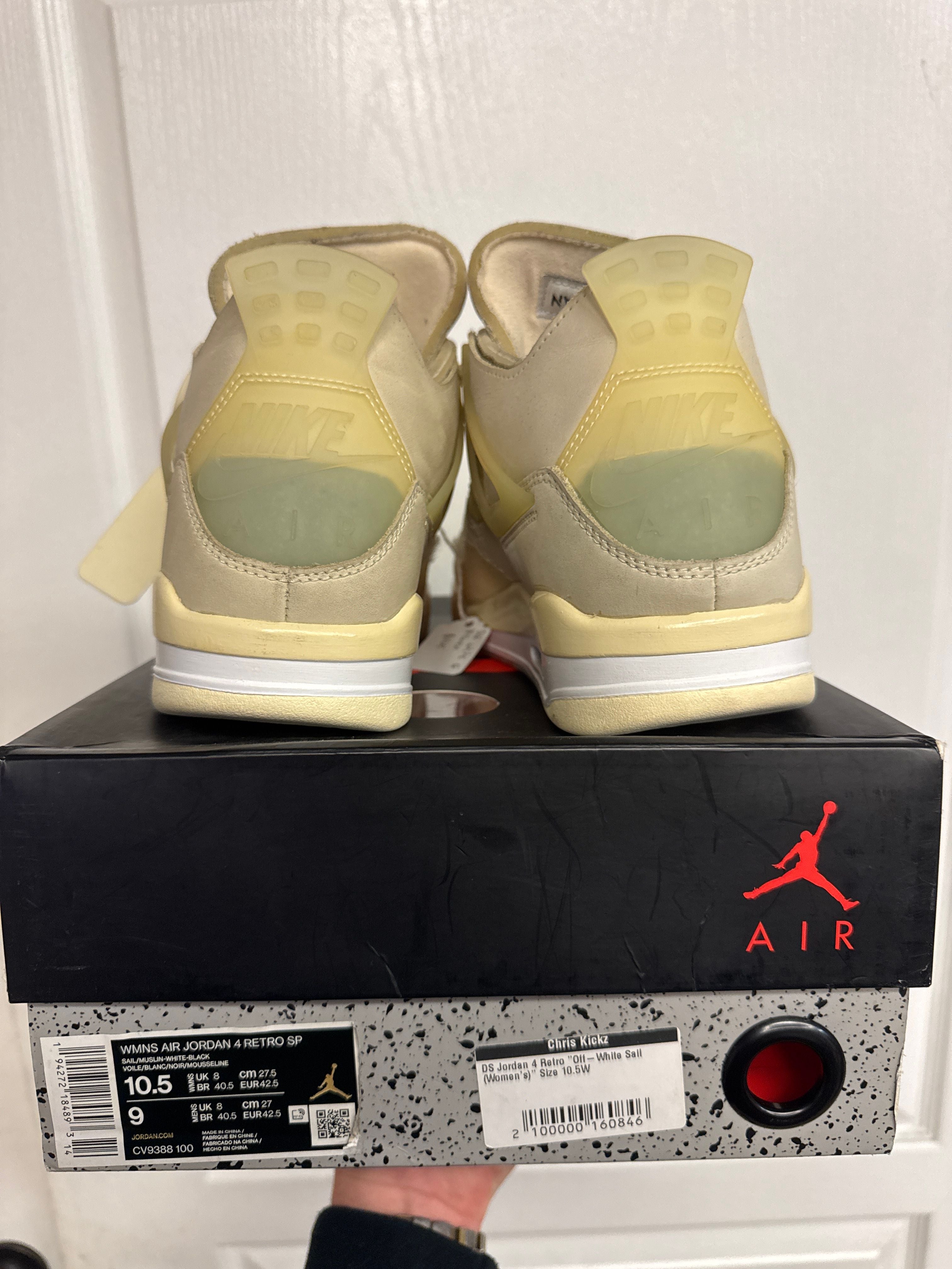 Jordan 4 Retro Off-White Sail (Women's) - Lightly Used, OG All