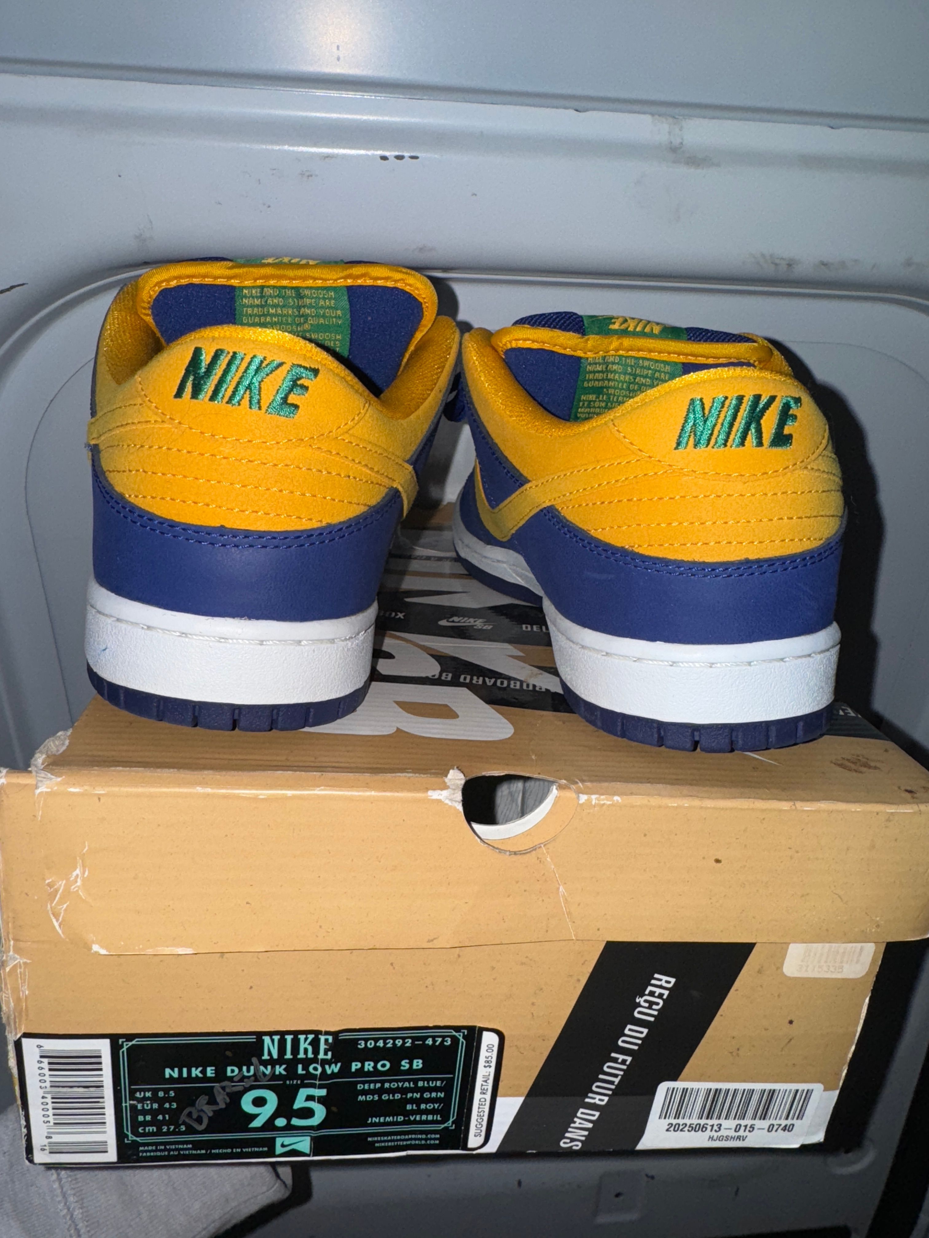 Nike SB Dunk Low Royal Blue Midas Gold - Lightly Used, OG All