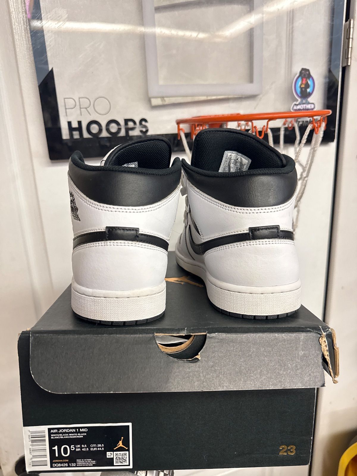 Jordan 1 Mid Reverse Panda - Fairly Used, OG All