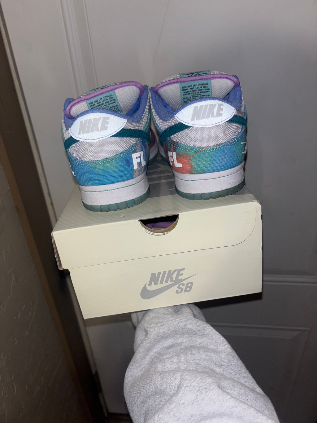Nike SB Dunk Low Futura Laboratories Bleached Aqua - Lightly Used, OG All