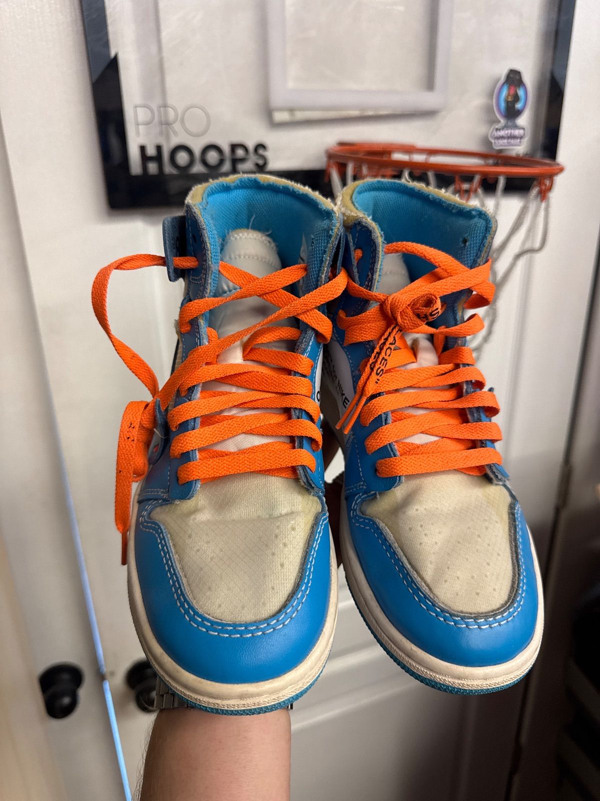Jordan 1 Retro High Off-White University Blue - Fairly Used, No Box/No Extras