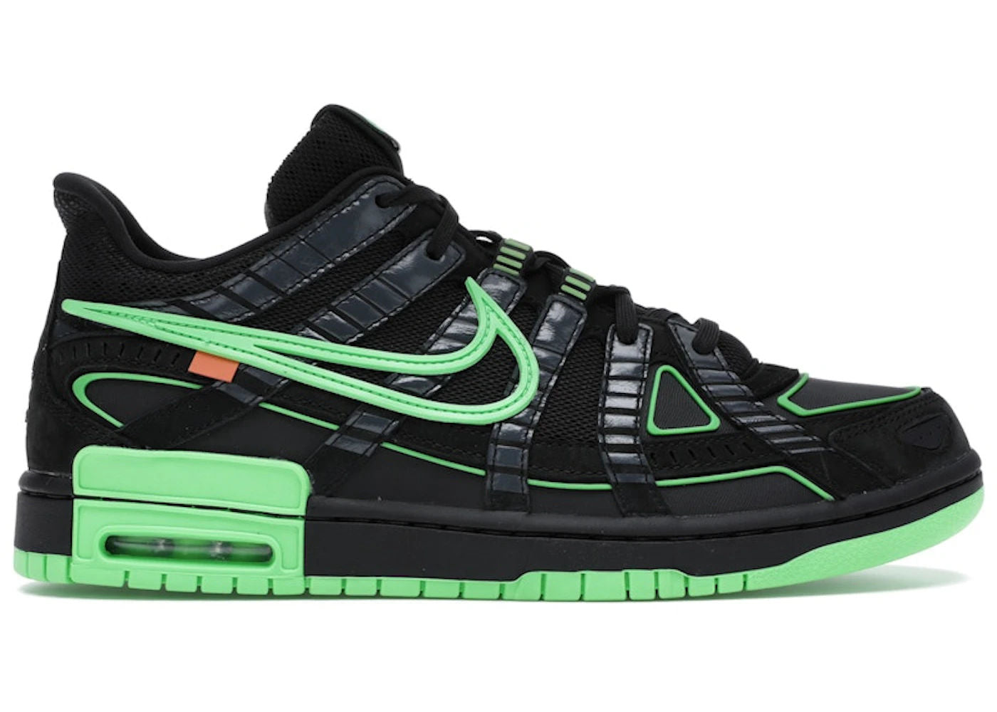Nike Air Rubber Dunk Off-White Green Strike - Fairly Used, OG Box