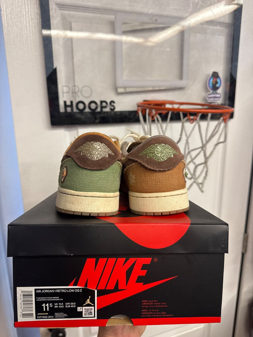 Jordan 1 Retro Low OG Zion Williamson Voodoo - Lightly Used, OG All